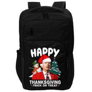 Happy Thanksgiving Trick Or Treat Funny Joe Biden Impact Tech Backpack