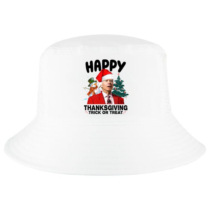 Happy Thanksgiving Trick Or Treat Funny Joe Biden Cool Comfort Performance Bucket Hat