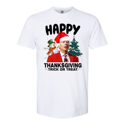 Happy Thanksgiving Trick Or Treat Funny Joe Biden Softstyle CVC T-Shirt