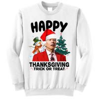 Happy Thanksgiving Trick Or Treat Funny Joe Biden Sweatshirt