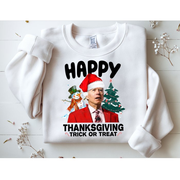 Happy Thanksgiving Trick Or Treat Funny Joe Biden Sweatshirt