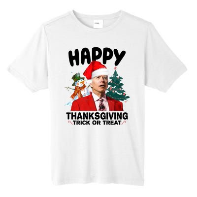 Happy Thanksgiving Trick Or Treat Funny Joe Biden Tall Fusion ChromaSoft Performance T-Shirt