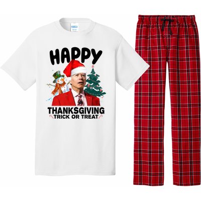 Happy Thanksgiving Trick Or Treat Funny Joe Biden Pajama Set