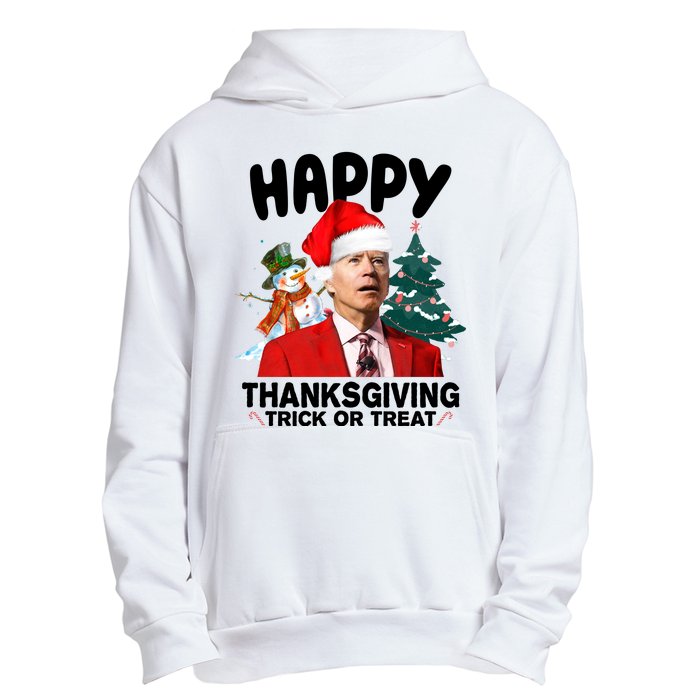 Happy Thanksgiving Trick Or Treat Funny Joe Biden Urban Pullover Hoodie