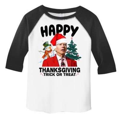 Happy Thanksgiving Trick Or Treat Funny Joe Biden Toddler Fine Jersey T-Shirt