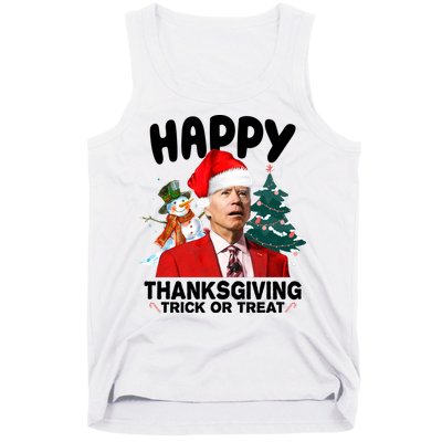 Happy Thanksgiving Trick Or Treat Funny Joe Biden Tank Top
