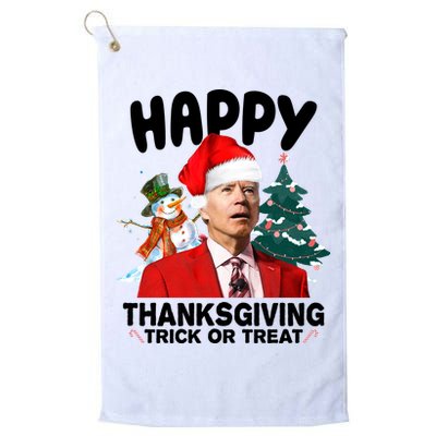 Happy Thanksgiving Trick Or Treat Funny Joe Biden Golf Towel