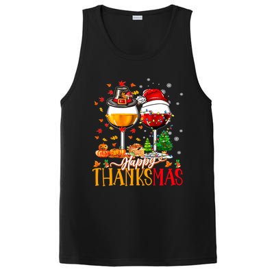 Happy Thanksmas Thanksgiving Christmas Ugly Xmas Pajamas Gift PosiCharge Competitor Tank