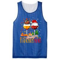 Happy Thanksmas Thanksgiving Christmas Ugly Xmas Pajamas Gift Mesh Reversible Basketball Jersey Tank