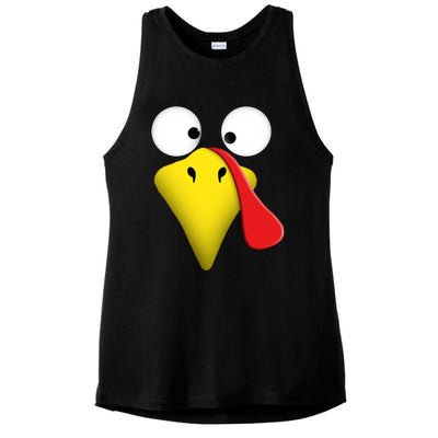 Happy Thanksgiving Turkey Outfit Funny Gift Ladies PosiCharge Tri-Blend Wicking Tank