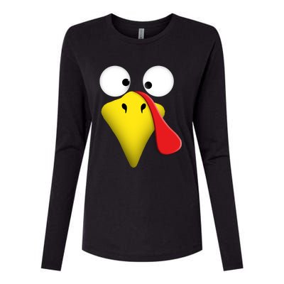 Happy Thanksgiving Turkey Outfit Funny Gift Womens Cotton Relaxed Long Sleeve T-Shirt