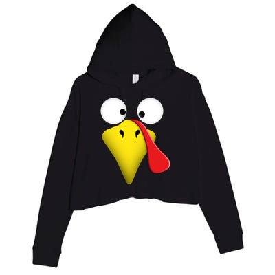 Happy Thanksgiving Turkey Outfit Funny Gift Crop Fleece Hoodie