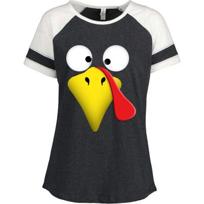 Happy Thanksgiving Turkey Outfit Funny Gift Enza Ladies Jersey Colorblock Tee