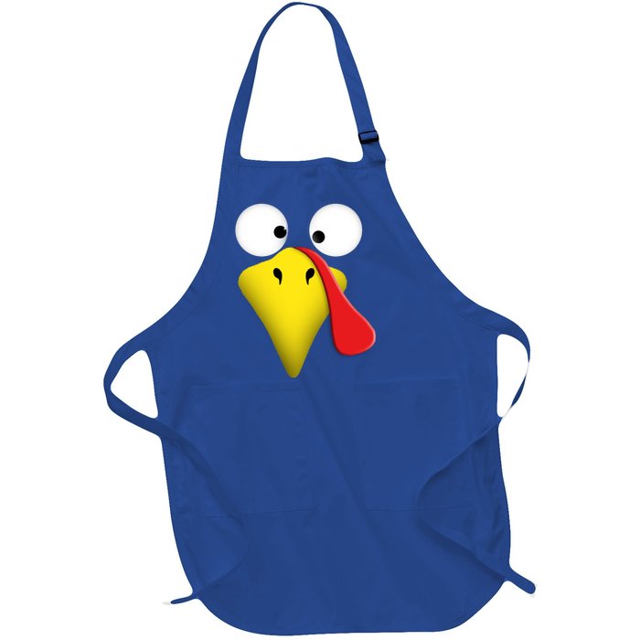 Happy Thanksgiving Turkey Outfit Funny Gift Full-Length Apron With Pockets