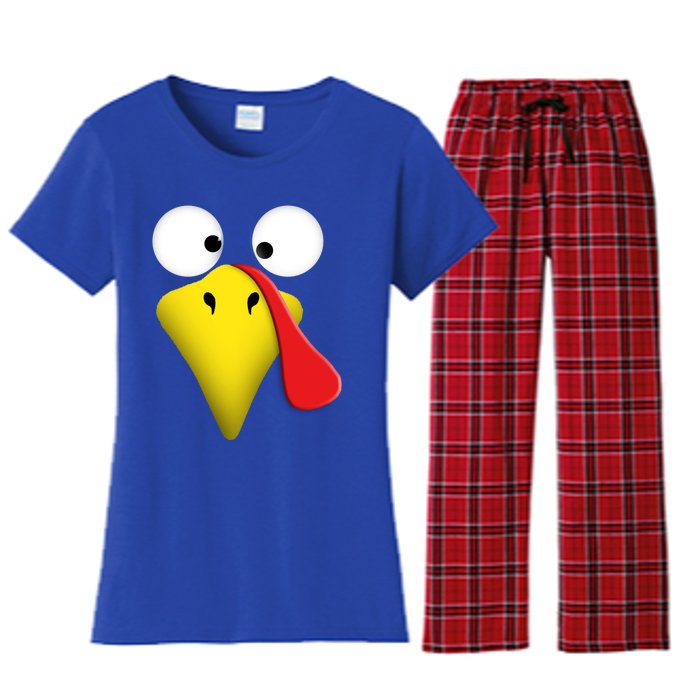 Happy Thanksgiving Turkey Outfit Funny Gift Women's Flannel Pajama Set