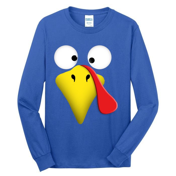 Happy Thanksgiving Turkey Outfit Funny Gift Tall Long Sleeve T-Shirt