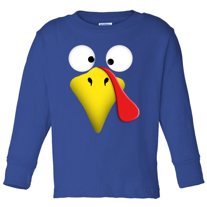 Happy Thanksgiving Turkey Outfit Funny Gift Toddler Long Sleeve Shirt