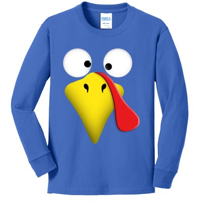 Happy Thanksgiving Turkey Outfit Funny Gift Kids Long Sleeve Shirt