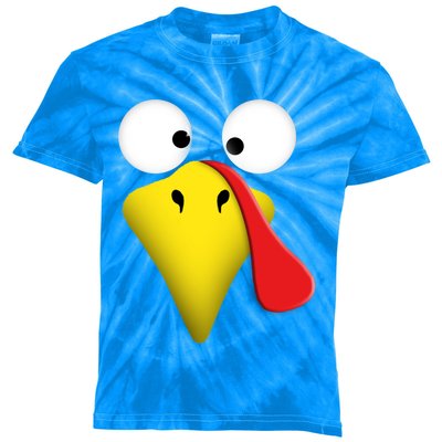 Happy Thanksgiving Turkey Outfit Funny Gift Kids Tie-Dye T-Shirt