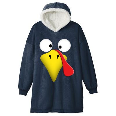 Happy Thanksgiving Turkey Outfit Funny Gift Hooded Wearable Blanket