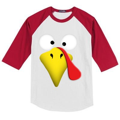 Happy Thanksgiving Turkey Outfit Funny Gift Kids Colorblock Raglan Jersey