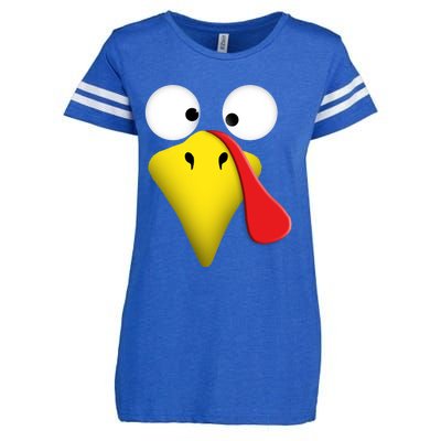 Happy Thanksgiving Turkey Outfit Funny Gift Enza Ladies Jersey Football T-Shirt