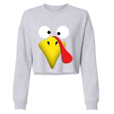 Happy Thanksgiving Turkey Outfit Funny Gift Cropped Pullover Crew