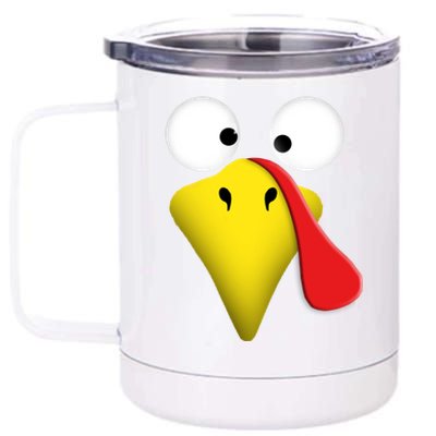 Happy Thanksgiving Turkey Outfit Funny Gift 12 oz Stainless Steel Tumbler Cup