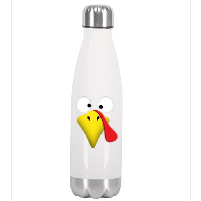 Happy Thanksgiving Turkey Outfit Funny Gift Stainless Steel Insulated Water Bottle