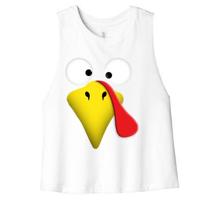 Happy Thanksgiving Turkey Outfit Funny Gift Women's Racerback Cropped Tank