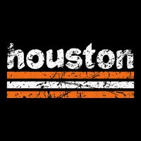 Houston Texas Three Stripe Vintage Weathered  Sweatshirt