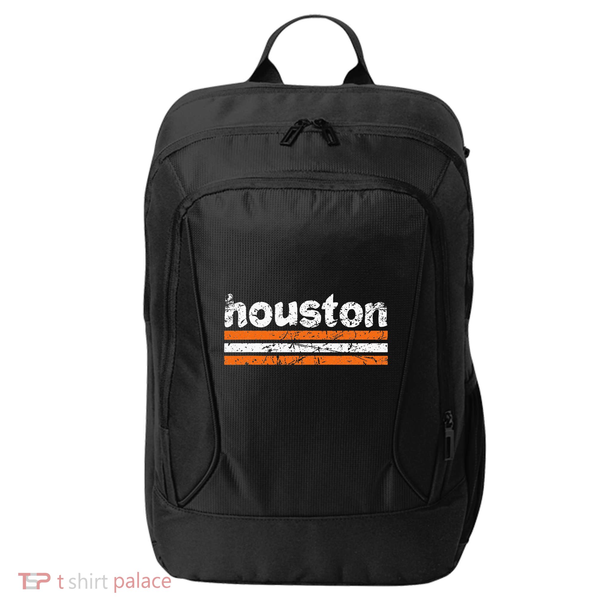Houston Texas Three Stripe Vintage Weathered  City Backpack