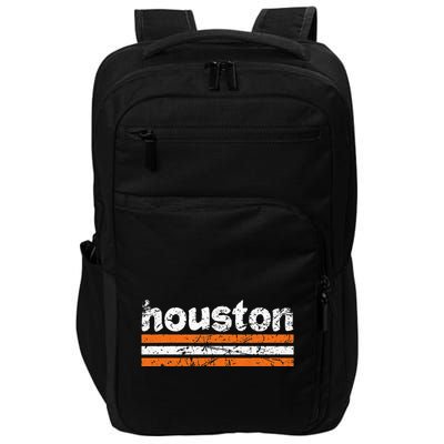 Houston Texas Three Stripe Vintage Weathered  Impact Tech Backpack