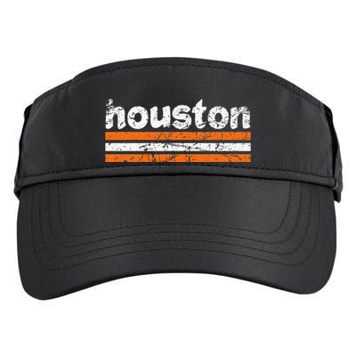 Houston Texas Three Stripe Vintage Weathered  Adult Drive Performance Visor