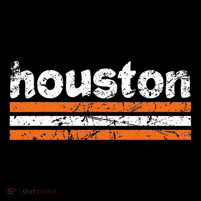 Houston Texas Three Stripe Vintage Weathered  Flatbill Hat