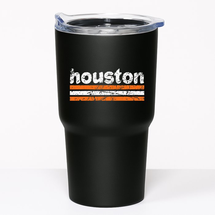 Houston Texas Three Stripe Vintage Weathered  Tumbler