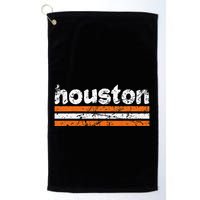 Houston Texas Three Stripe Vintage Weathered  Golf Towel