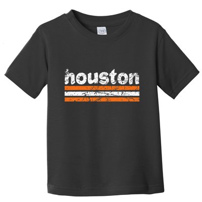 Houston Texas Three Stripe Vintage Weathered  Toddler T-Shirt