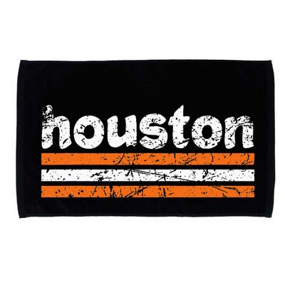 Houston Texas Three Stripe Vintage Weathered  Microfiber Hand Towel