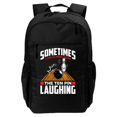 Hear The Ten Pin Laughing Funny Bowler & Bowling TShirt Backpack