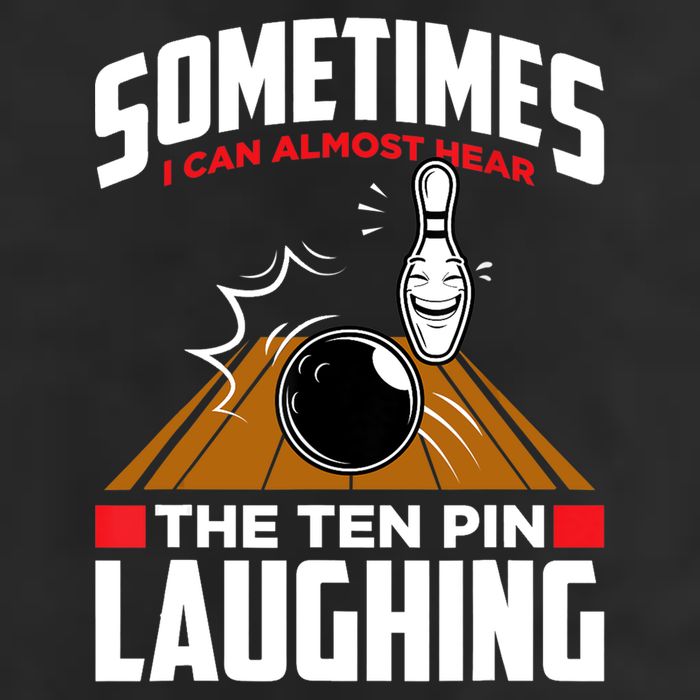Hear The Ten Pin Laughing Funny Bowler & Bowling TShirt Adult Drive Performance Visor