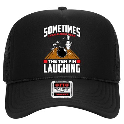 Hear The Ten Pin Laughing Funny Bowler & Bowling TShirt Trucker Hat