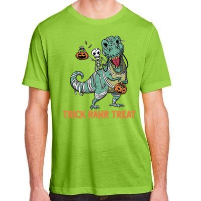 Halloween Trex Tgiftrex Trick Rawr Treat Funny Dinosaur Mummy Gift Adult ChromaSoft Performance T-Shirt