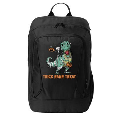 Halloween Trex Tgiftrex Trick Rawr Treat Funny Dinosaur Mummy Gift City Backpack