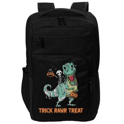 Halloween Trex Tgiftrex Trick Rawr Treat Funny Dinosaur Mummy Gift Impact Tech Backpack