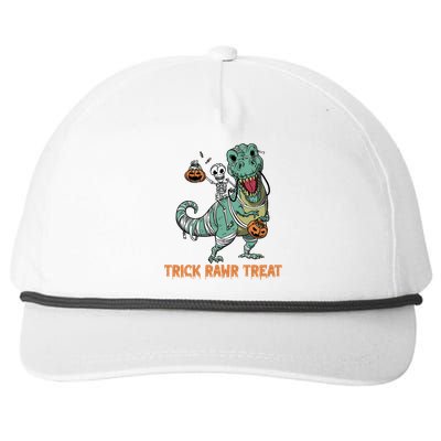 Halloween Trex Tgiftrex Trick Rawr Treat Funny Dinosaur Mummy Gift Snapback Five-Panel Rope Hat