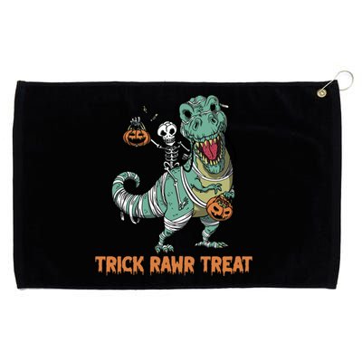 Halloween Trex Tgiftrex Trick Rawr Treat Funny Dinosaur Mummy Gift Grommeted Golf Towel