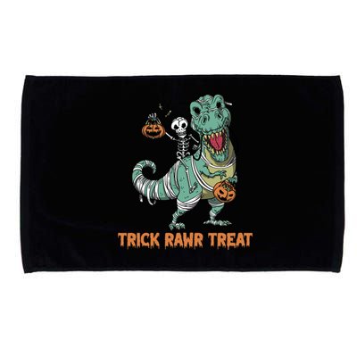 Halloween Trex Tgiftrex Trick Rawr Treat Funny Dinosaur Mummy Gift Microfiber Hand Towel