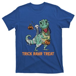 Halloween Trex Tgiftrex Trick Rawr Treat Funny Dinosaur Mummy Gift T-Shirt