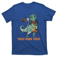 Halloween Trex Tgiftrex Trick Rawr Treat Funny Dinosaur Mummy Gift T-Shirt